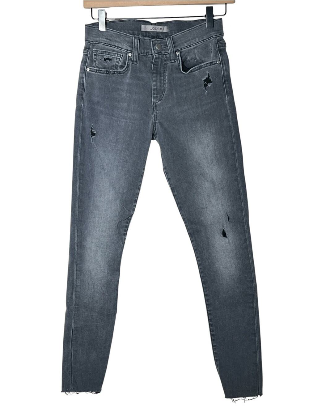 Joe's Jeans Grey Distressed Skinny Jeans size 26 B95